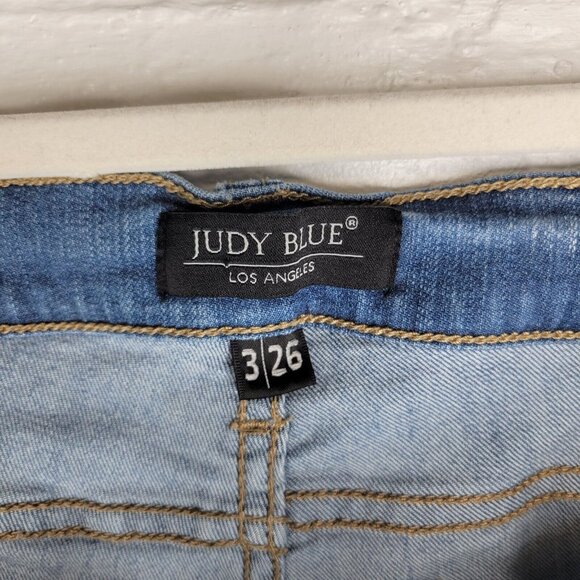 Judy Blue Women's Junior's Size 3 Jeans Distressed Raw Hem - Picture 7 of 8